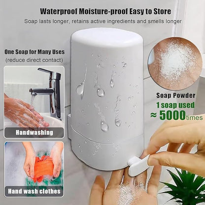 Wall-Mounted Soap Grinder for Travel & Bathroom - No Drilling, Waterproof